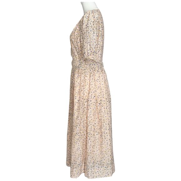 Mirth Krabi Crossover Cotton Silk Blend Dress in Champagne Size XS - Picture 16 of 16